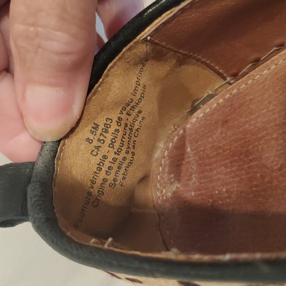 Leopard Print Halogen Habaylee Calf Hair Platform Slip On Sneaker 8 1/2 - Picture 6 of 7